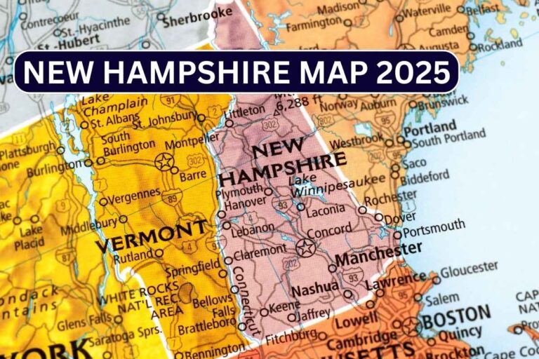 New Hampshire Map 2025 Public Places, Attractions