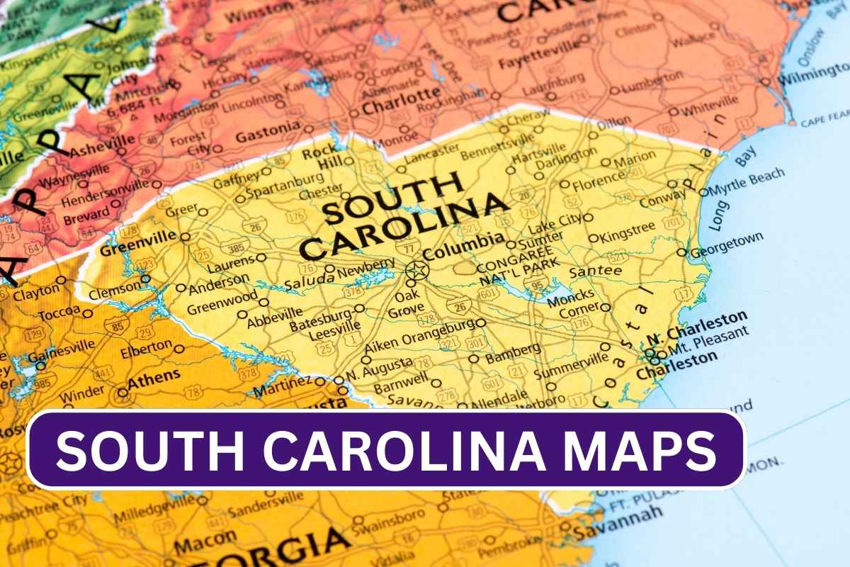 South Carolina Map With Counties, History, Tourist Attractions