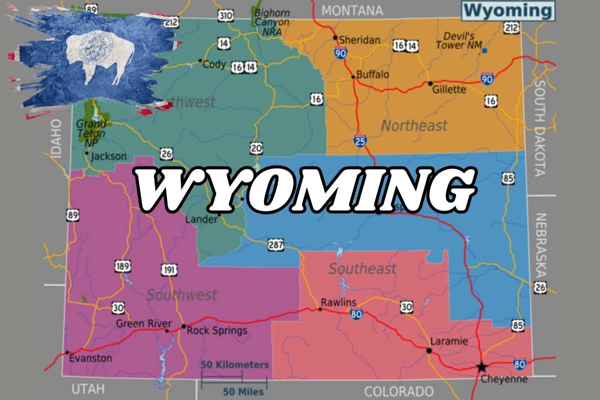 US Wyoming Map 2025