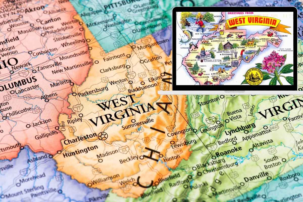 West Virginia Map: Capital, Tourist Attractions